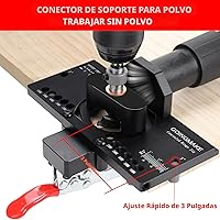 Vista 3 de plantilla de bisagra oculta de metal con abrazadera rápida y adaptador de aspiradora de polvo Oculta plantilla de bisagra de puerta plantilla