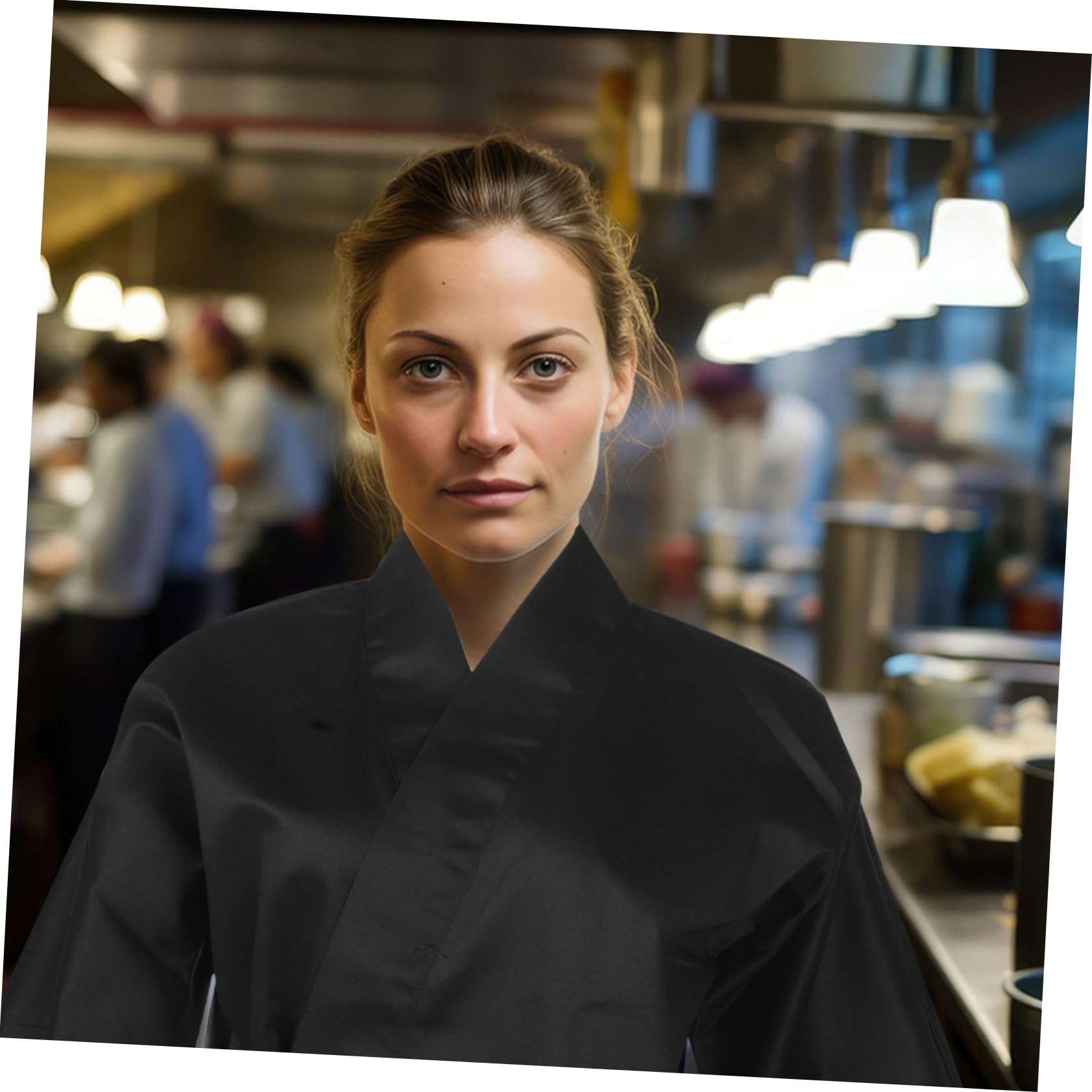 Ropa de Trabajo de Chef Japonesa Chaqueta Kimono Estilo Tradicional para Restaurantes de Sushi de Tela Japonesa para Hombre y Mujer