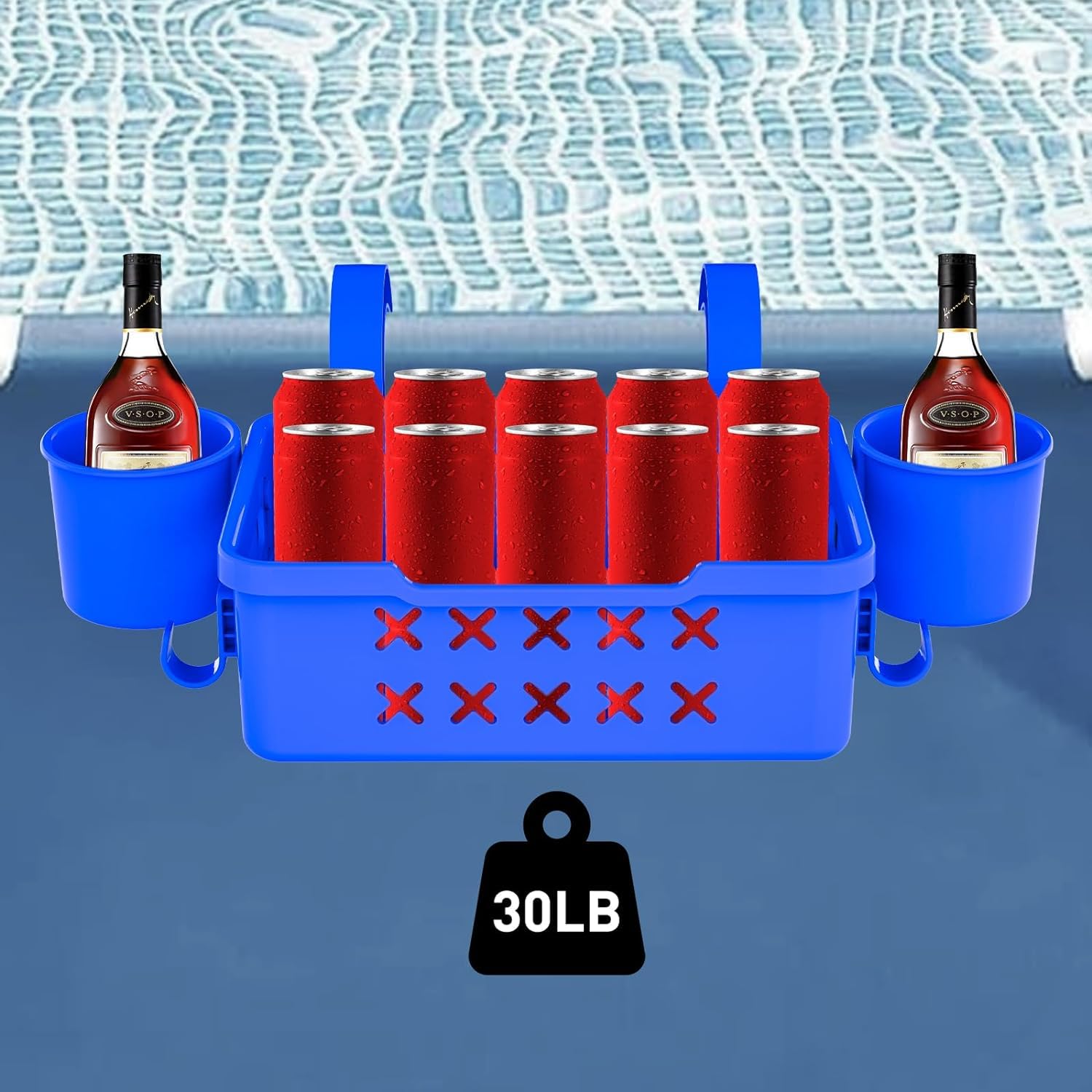 Poolside Aufbewahrungskorb mit Pool-Becherhalter (2 Stück)