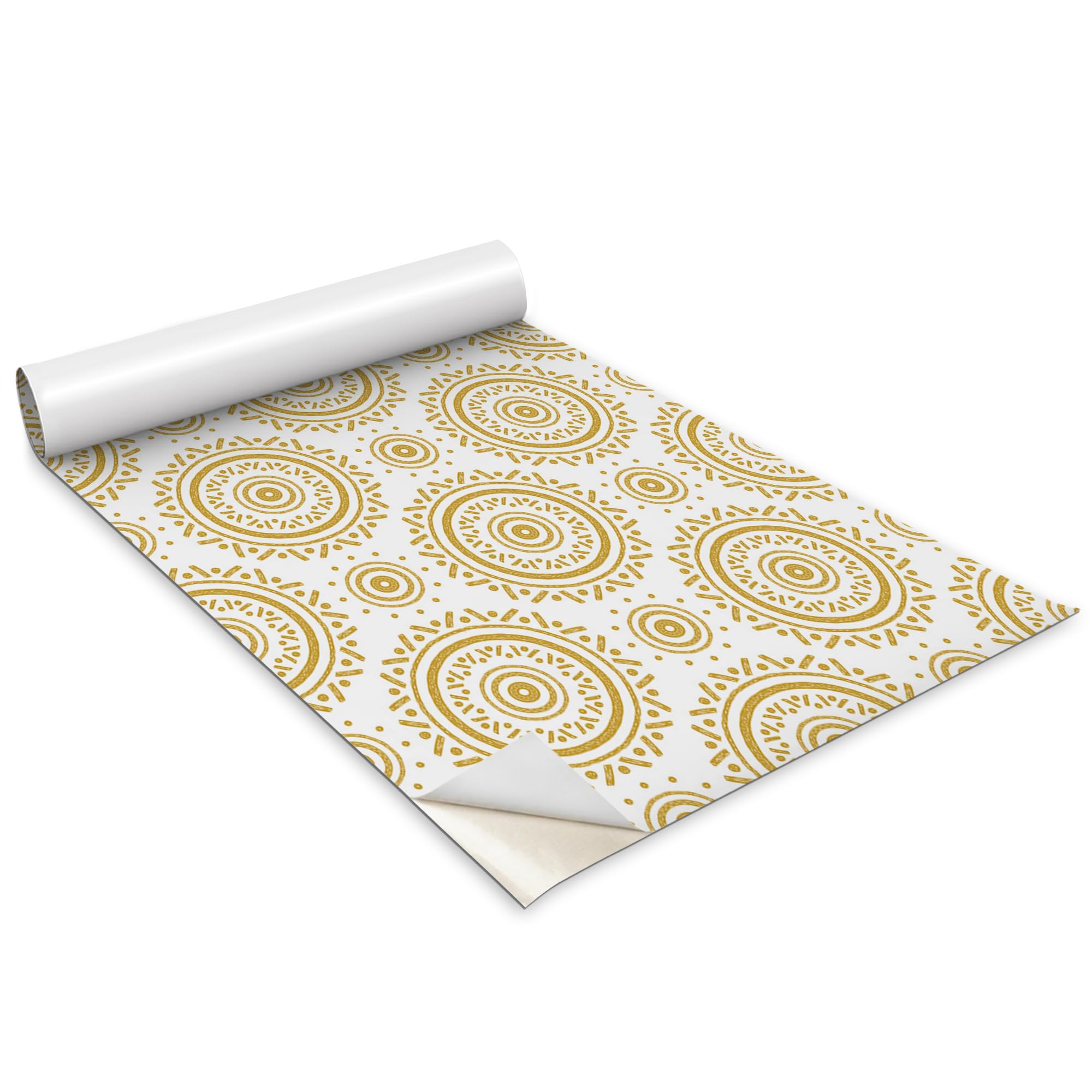 Papel pintado para muebles viejos con patrón de sol autoadhesivo mate