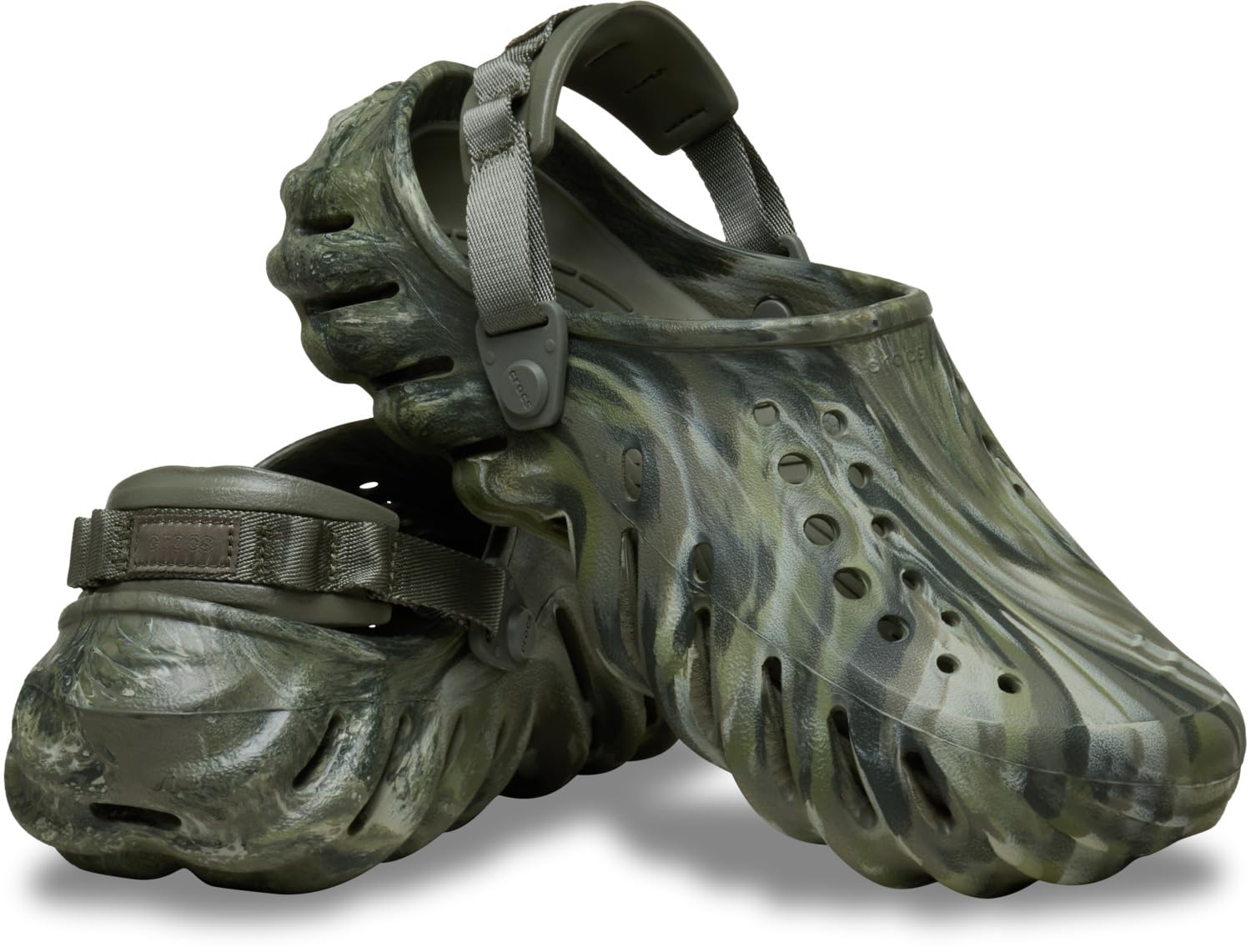Klapki Crocs ECHO MARBLED CLOG Zielony Unisex 208454-3N4 41-42