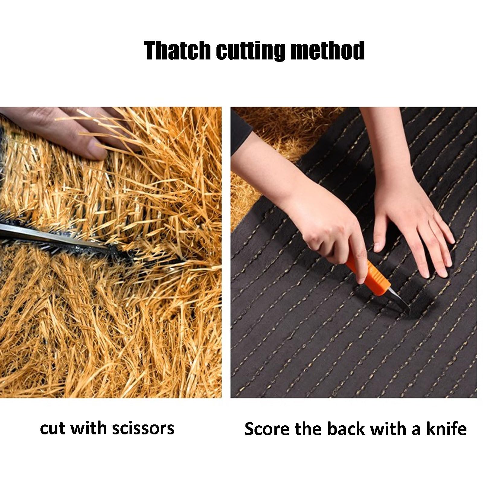 Rotolo Erba Artificiale Per Tetti - Paglia Sintetica Ignifuga, Verde, 0.5x1m - Foto 2