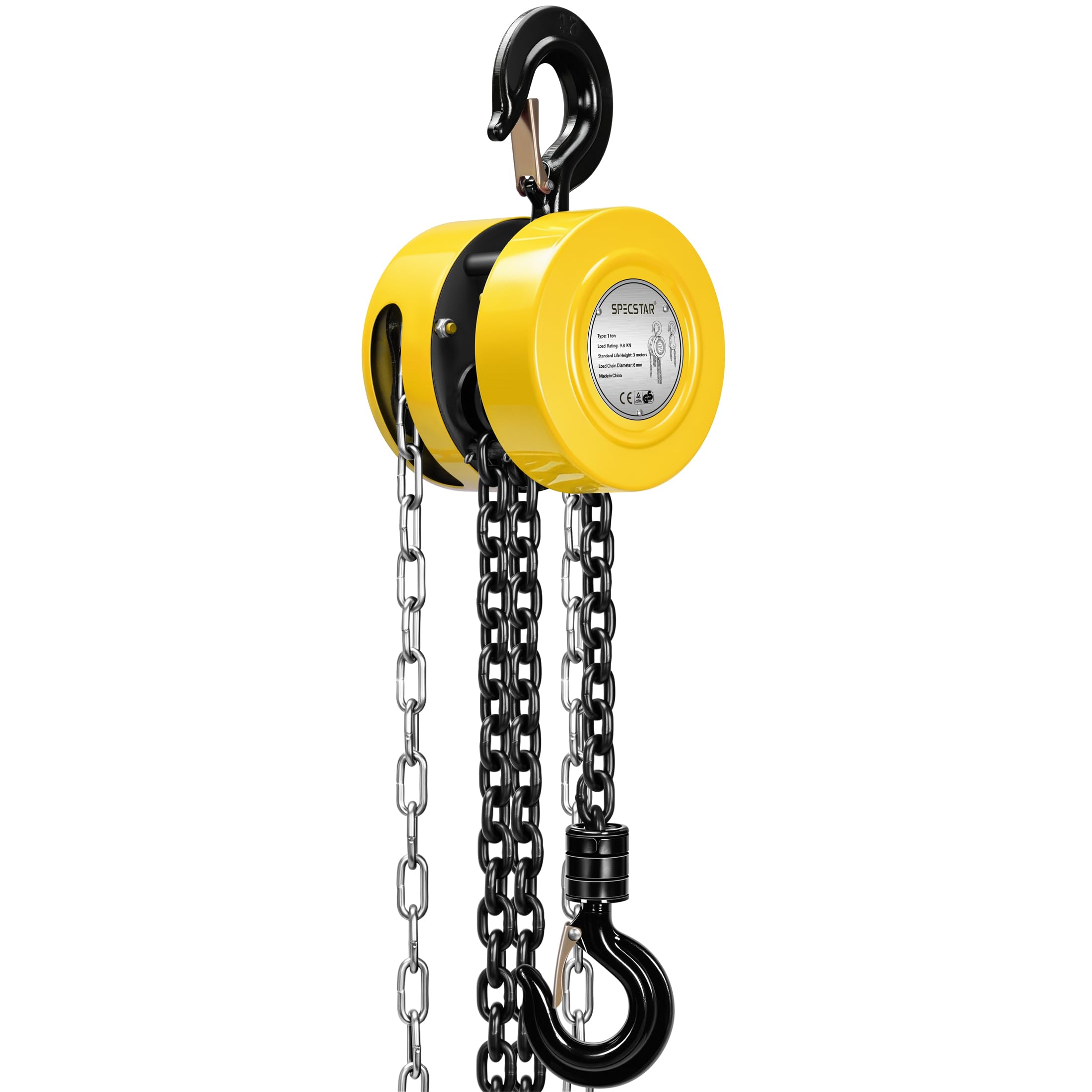 SPECSTAR 1 Ton Hand Chain Hoist - Heavy Duty Lifting -10 SPECSTAR 1 Ton Hand Chain Hoist - Heavy Duty Lifting -10