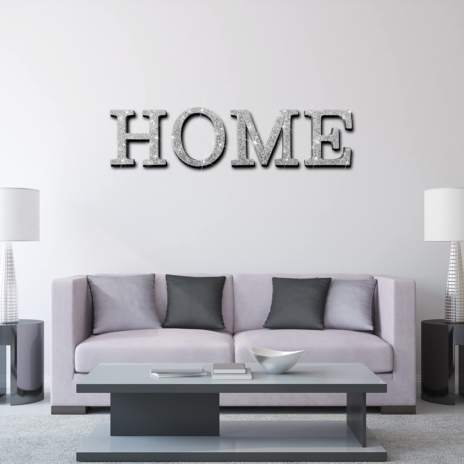 Amazon.com: Jetec 4 Pcs Love Home Sign Large Crystal Diamond