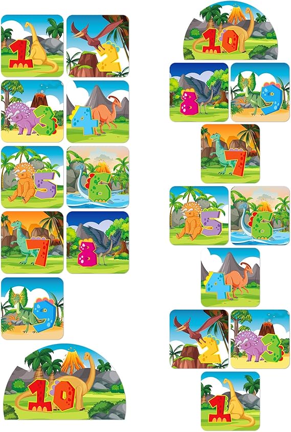 KMOTASUO Hopscotch Floor Decals - 20 Number Game Stickers For Kids Bedroom & Playroom (2 Sets)