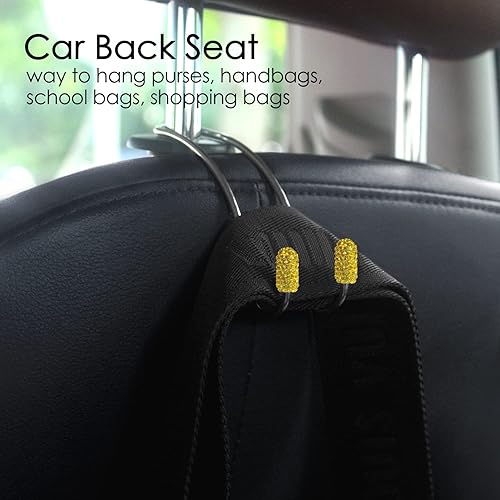Miniatura 41 de Ganchos organizadores para reposacabezas de asiento de automóvil, organizadores de bolsas, organizador de bolsas y colgador, ganchos de asiento