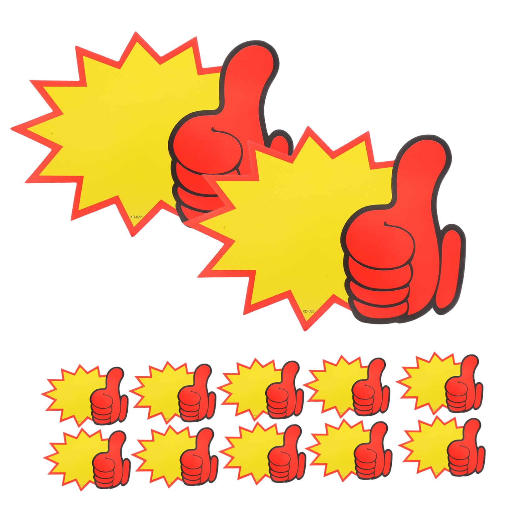 VILLFUL 100pcs Blank Labels Retail Display Paper Tags for Supermarket Sale Signs Clothing Store Burst Signs Commerce Pricing Tags for Yard and