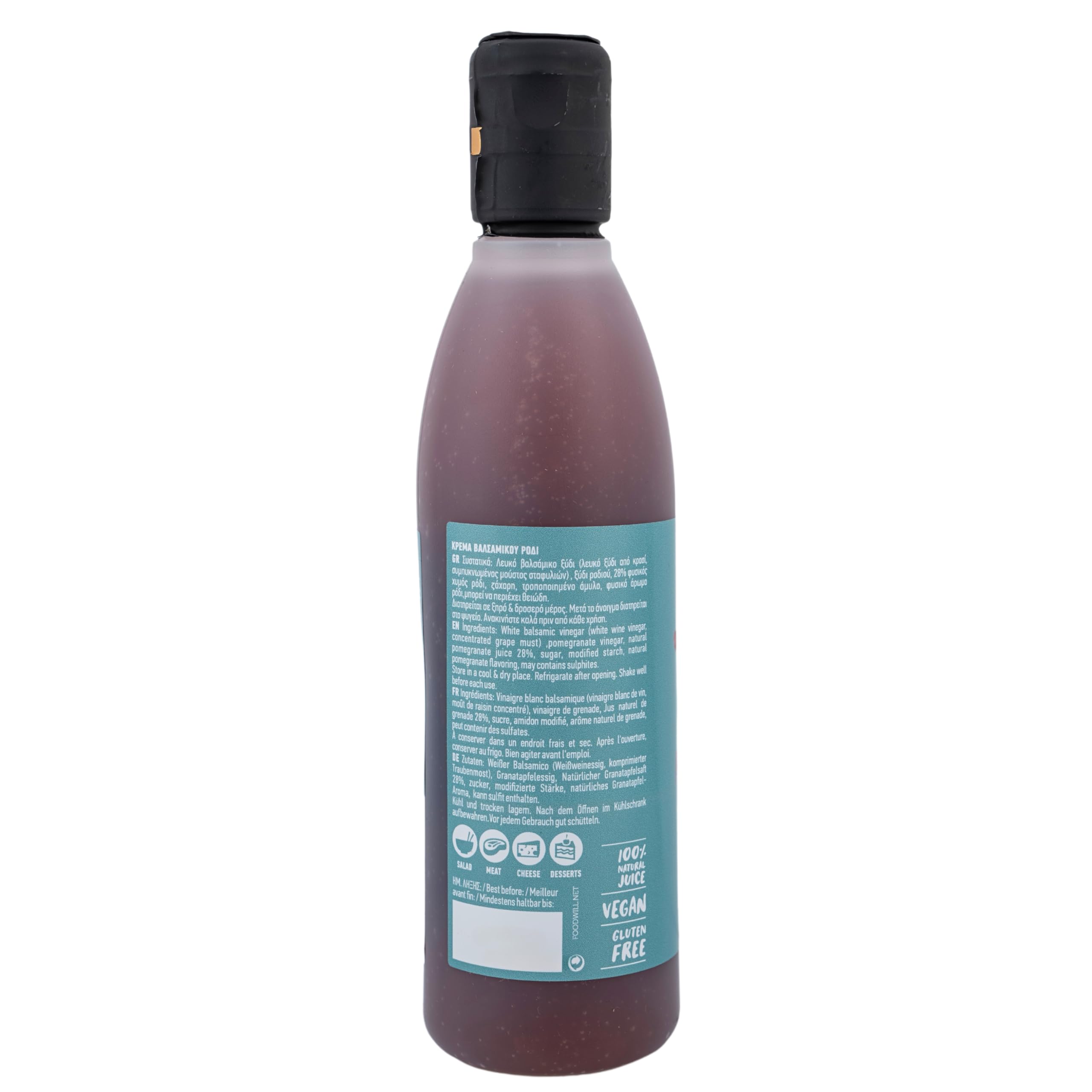 Lady Lela's Aderezo Balsámico de Granada, Pack 2 x 250 ml (500 ml) – Crema Balsámica Artesanal con Zumo Natural de Granada, Ideal para Ensaladas, Verduras y Postres - 3