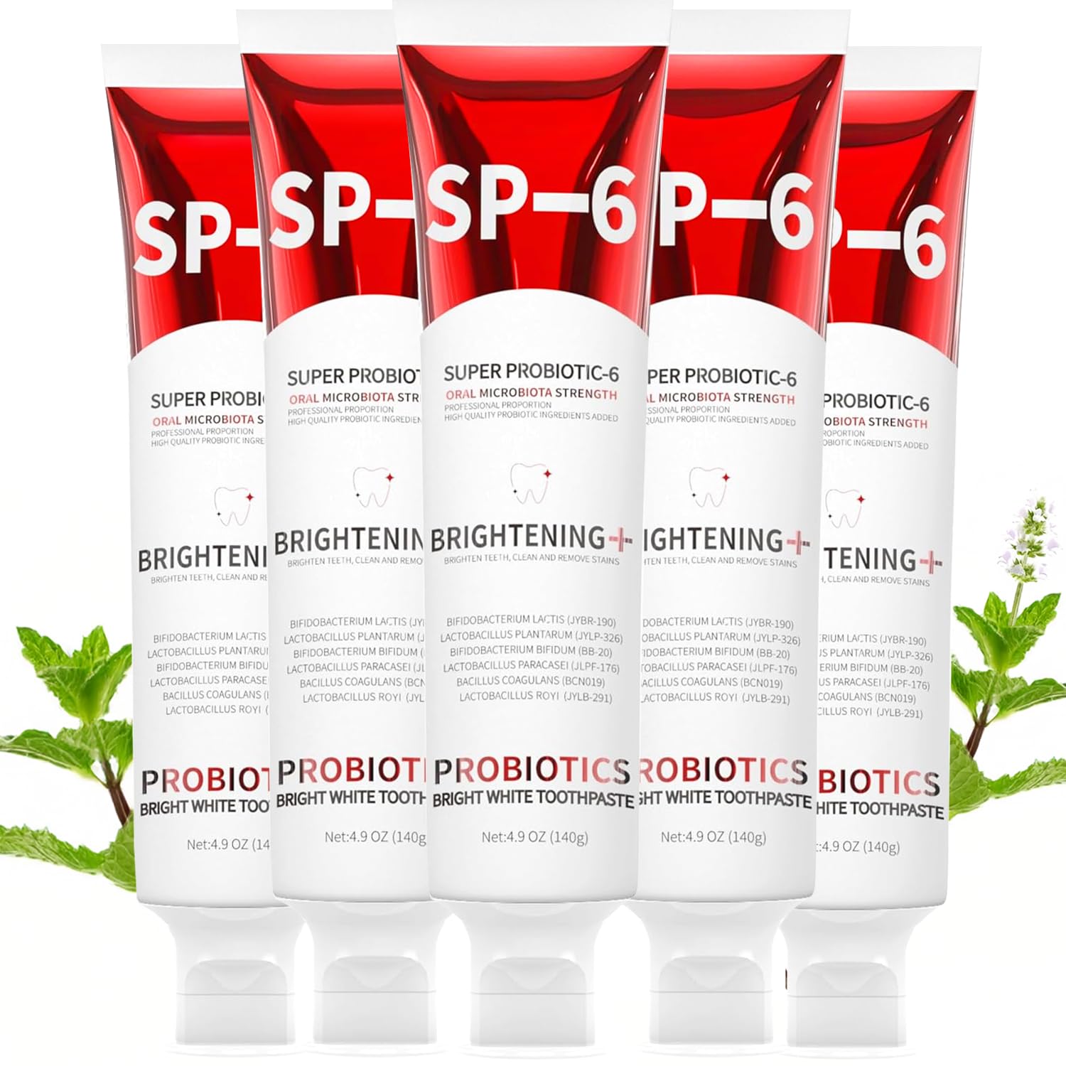 MS DRWIKEY Probiotics Bright White Toothpaste, Sp 6 Toothpaste, Sp-6 Ultra Whitening Toothpaste, Ultra Whitening Toothpaste Sp-6, Sp-6 Probiotics Whitening Toothpaste, Fresh Breath (5pcs)