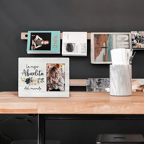 Miniatura 2 de FONDCANYON La Mejor Abuelita Del Mundo Marco de Fotos con Imagen en Español, Marcos de Fotos de Abuelita Abuela, Regalos del Día de la Madre para