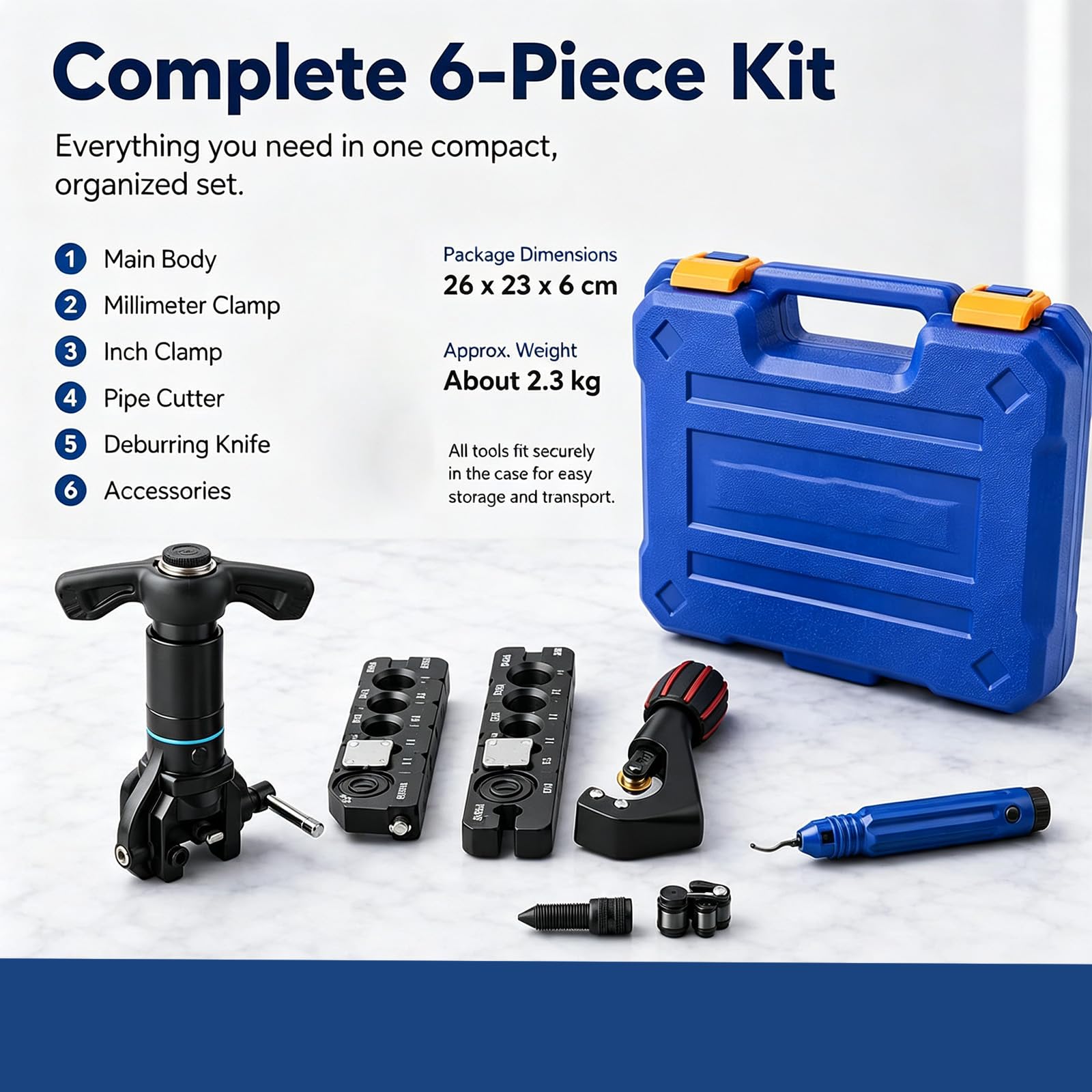 Kit de Herramientas de Abocardado, 1/4"-3/4", Para Refrigeración Por Aire