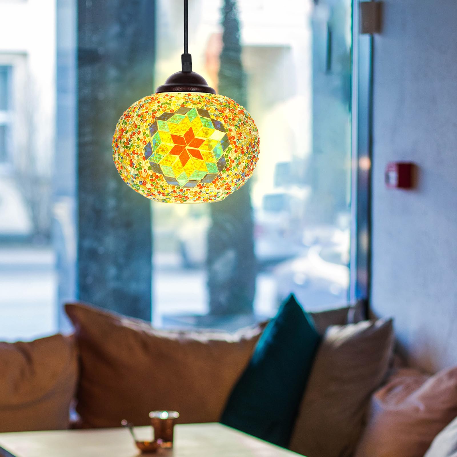 Vetro Colorato Paralume per Lampada da Tavolo e Comodino