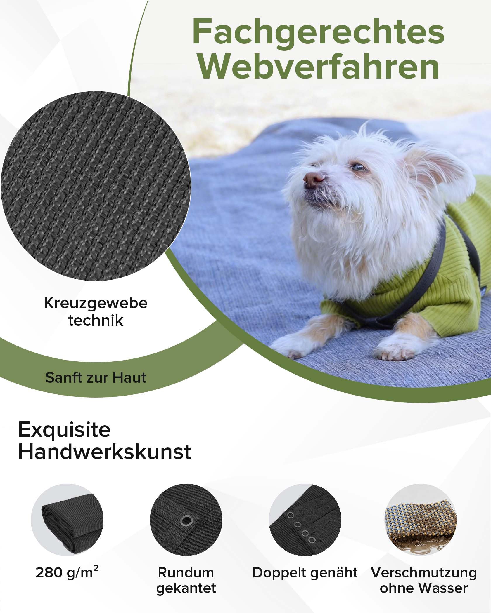 FoundGo Tapis de Sol Camping avec œillets
