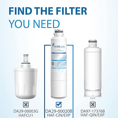 Miniatura 3 de Reemplazo de filtro de agua DA29-00020B FilterLogic refrigerador para Samsung DA29-00020B, DA29-00020A, HAF-CIN, EXP., 46-9101 (paquete de 3)