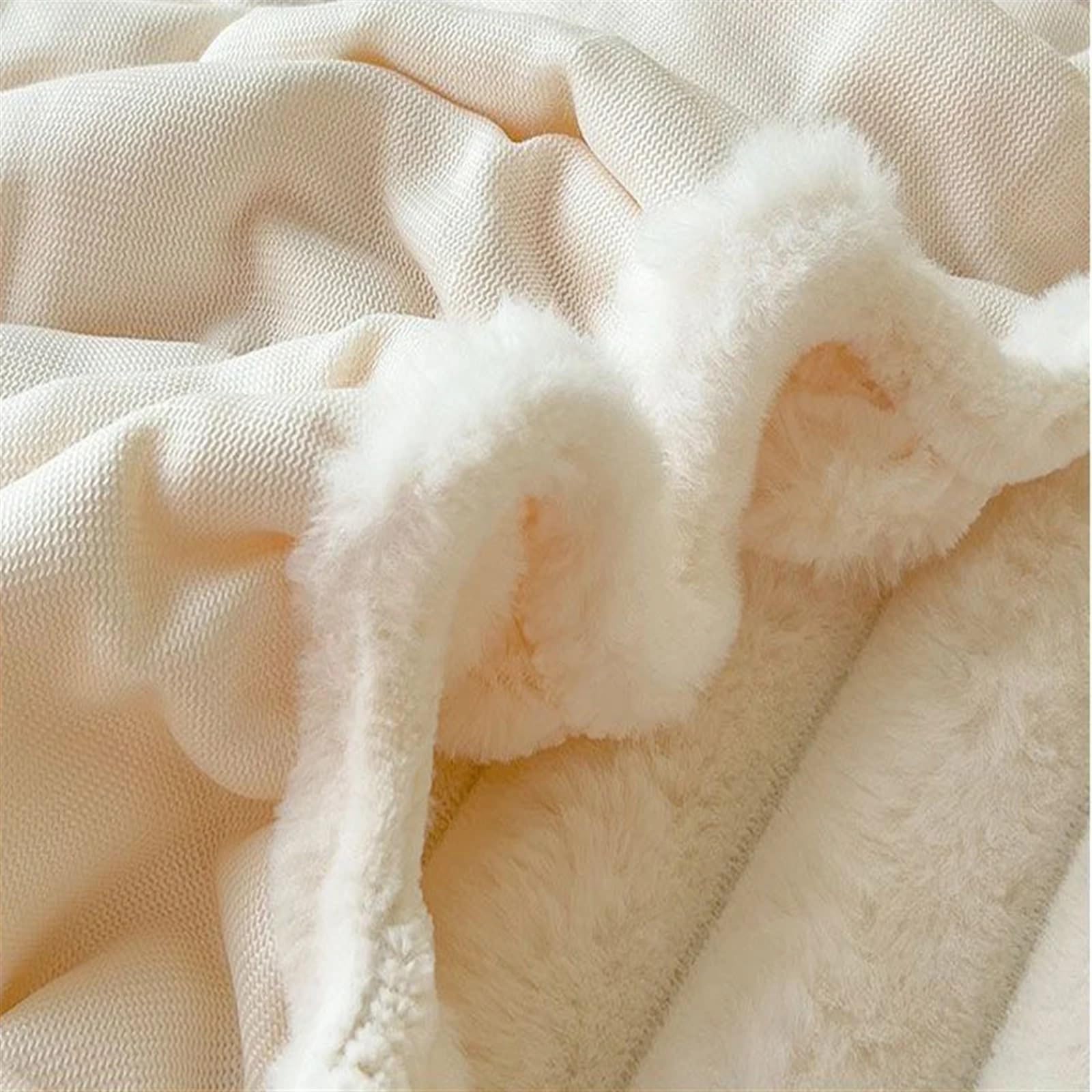 Flauschiges, elastisches Spannbettlaken aus Plüsch, Matratzenschonerbezug, warmes Winter-Korallenfleece, luxuriöses Doppelbett-Bettlaken Bedding Spannbettlaken(Color-1,90x200x30cm 1pc)