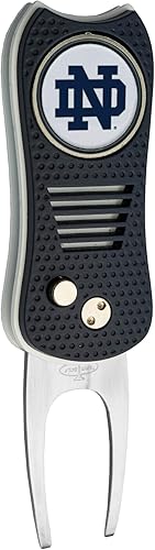 Miniatura 41 de Team Golf NCAA Switchblade Divot herramienta con marcador magnético de doble cara, cuenta con un diseño patentado de una sola punta, causa menos