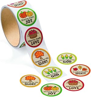 Fun Express - Faith Fall Market Roll Sticker for Fall - Stationery - Stickers - Stickers - Roll - Fall - 1 Piece
