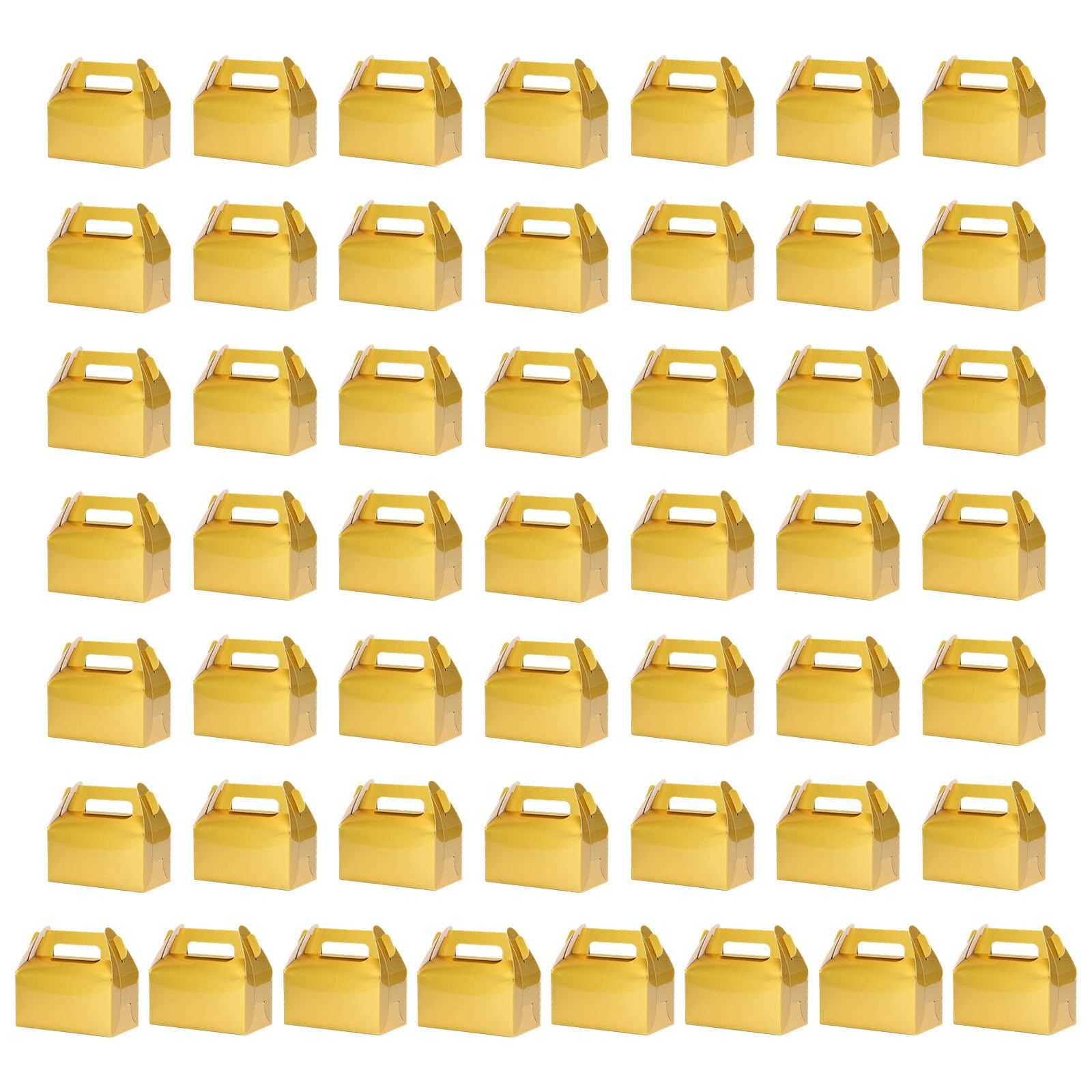 CAZSTYK Bulk 50Pcs Cardboard Party Treats Boxes Quick Setups Design Candy Boxes Ideal for Snacks Gifts and Wedding Treats Present Bulk
