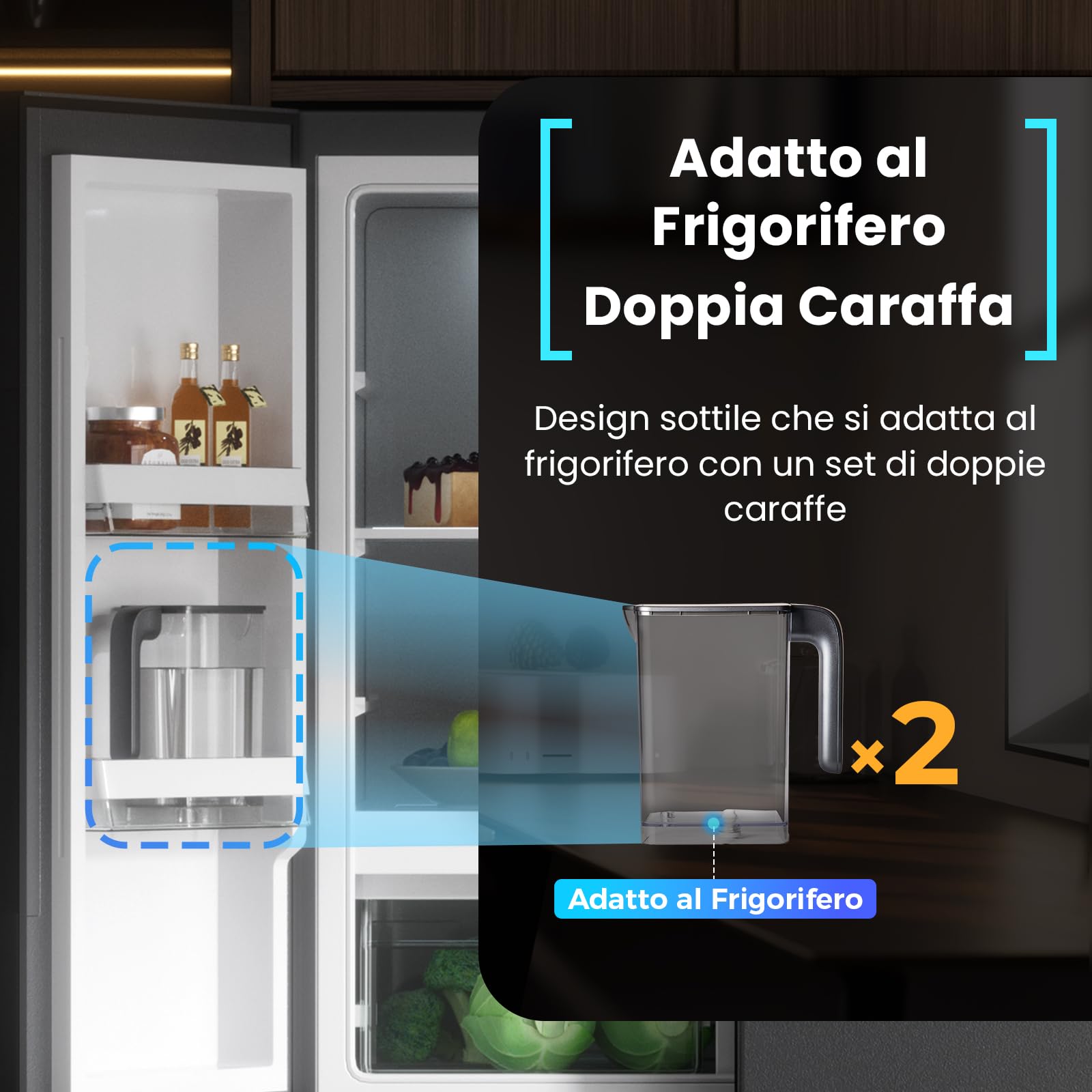 iSpring RCD100HCG Osmosi Inversa Caldo & Freddo da Banco, Dispenser RO Alcalino, 9 Temperature & 6 Volumi di Erogazione, Monitor TDS & Durata Filtri, Plug and Play