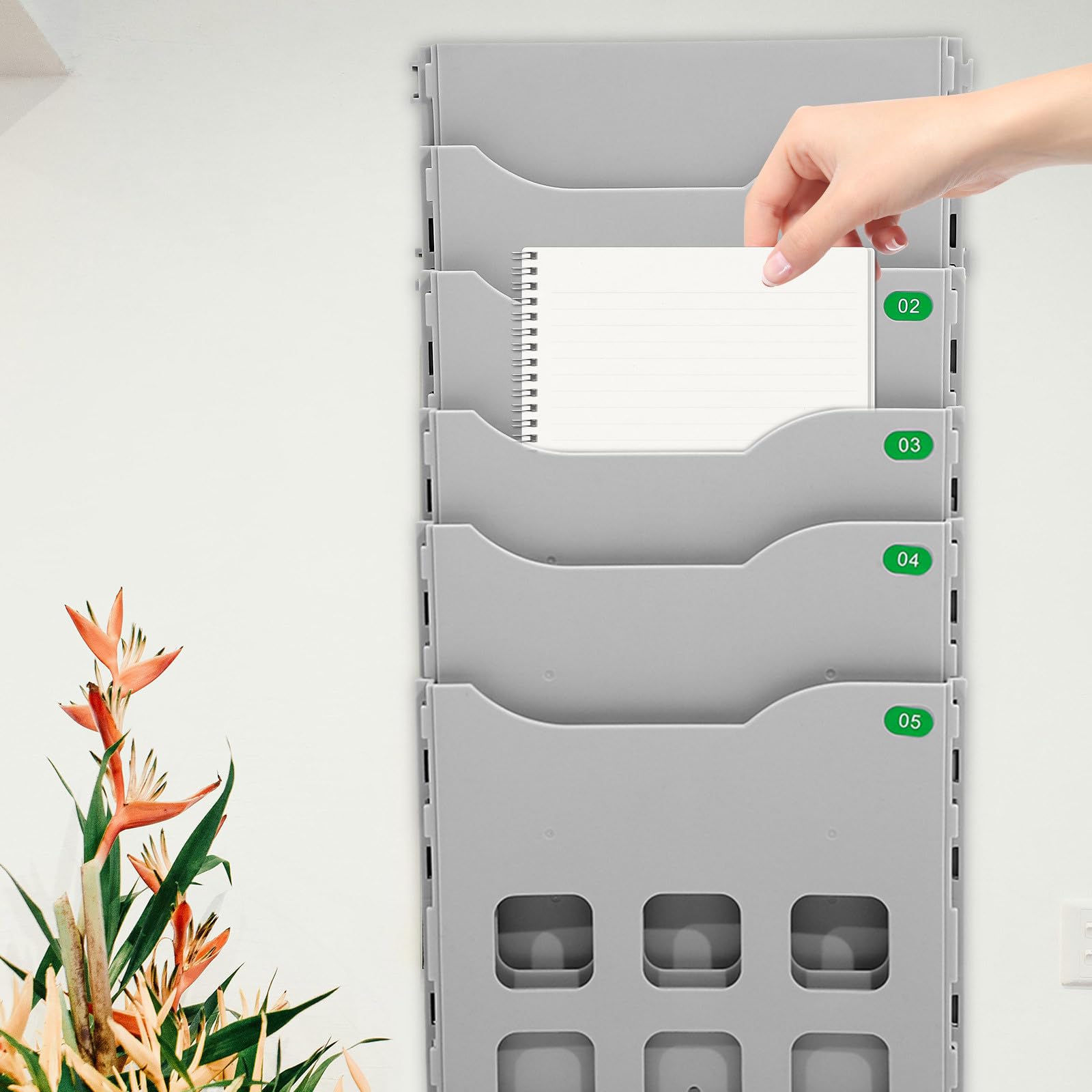 Organizzatore Documenti A4 in PP Argento per Ufficio e Studio