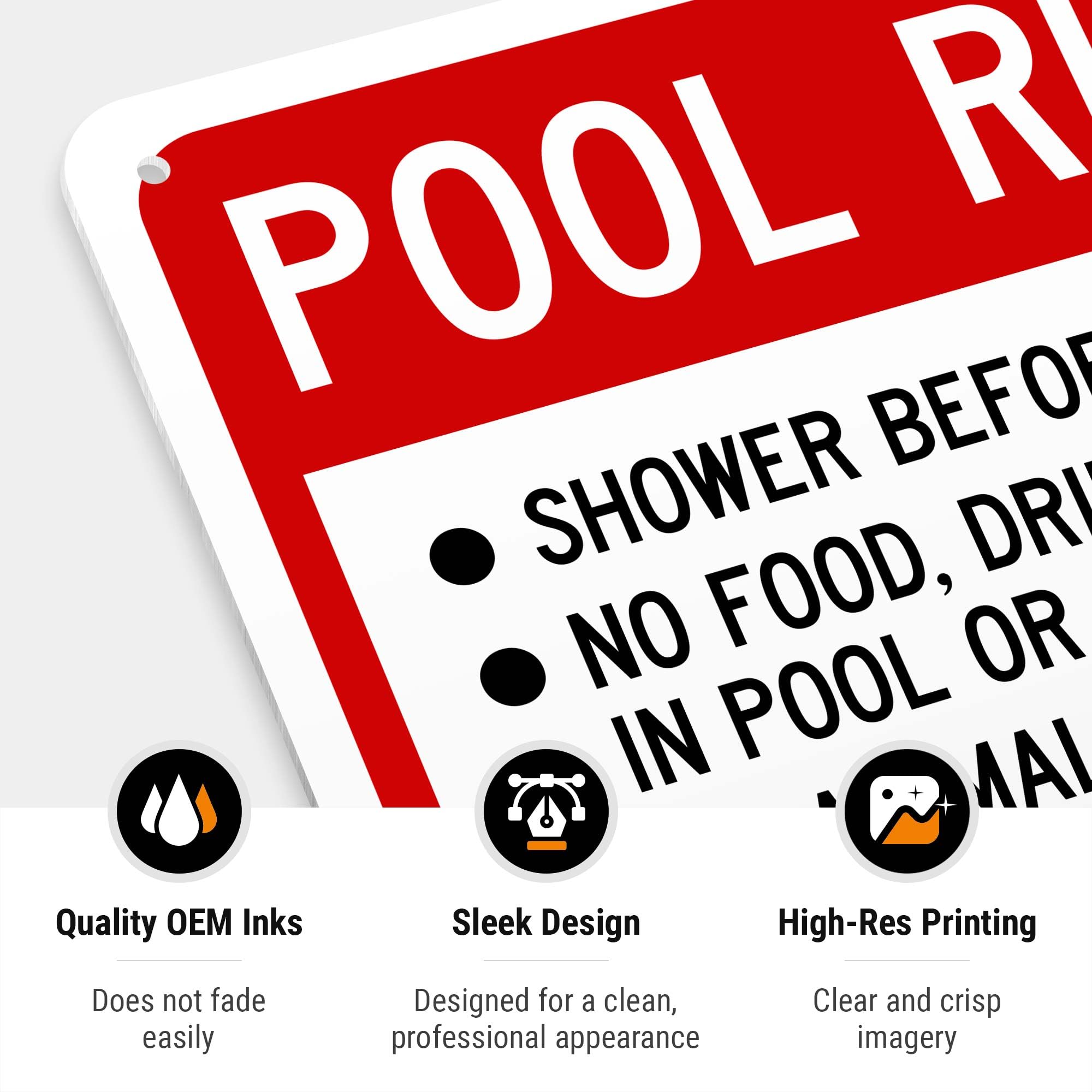 POOL ZINE「SIGH」 Amazon.com: Splash Zone 6x12 Metal Sign for Pool Diving