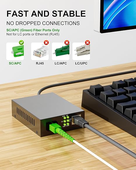 10m(30ft) SC/APC to SC/APC Fiber Optic Internet Cable