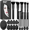 Set de brochas de maquillaje Koccido de 26 piezas, kit de maquillaje con brocha de base y sombra de ojos, sintéticas, set de 26 piezas 1