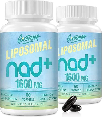 Miniatura 8 de Suplemento liposomal NAD+ de 1600 mg, suplemento de refuerzo de NAD+, similar a la ribósido de nicotinamida, absorción superior, vitamina B3 para