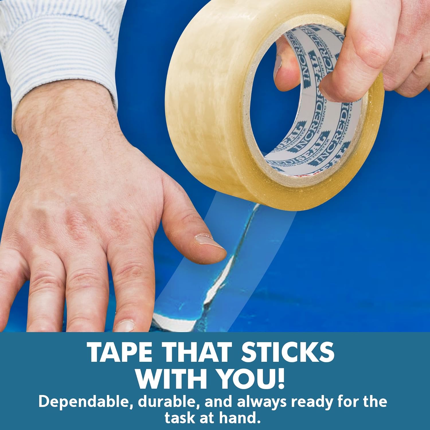 IncrediSeal Packaging Tape - 36 Rolls Clear, Heavy Duty Bulk Packing Tape for Moving, Shipping, and Box Sealing, 2" x 110 Yards (330 Feet) x 1.77 mil, Compatible with Tape Refills, Dispensers & Supply