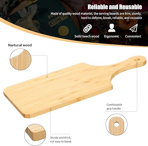 Miniatura 3 de 12 tablas de cortar a granel de madera de bambú, madera de acacia, nogal con mango grabado láser, tabla de servir de cocina, tabla de charcutería