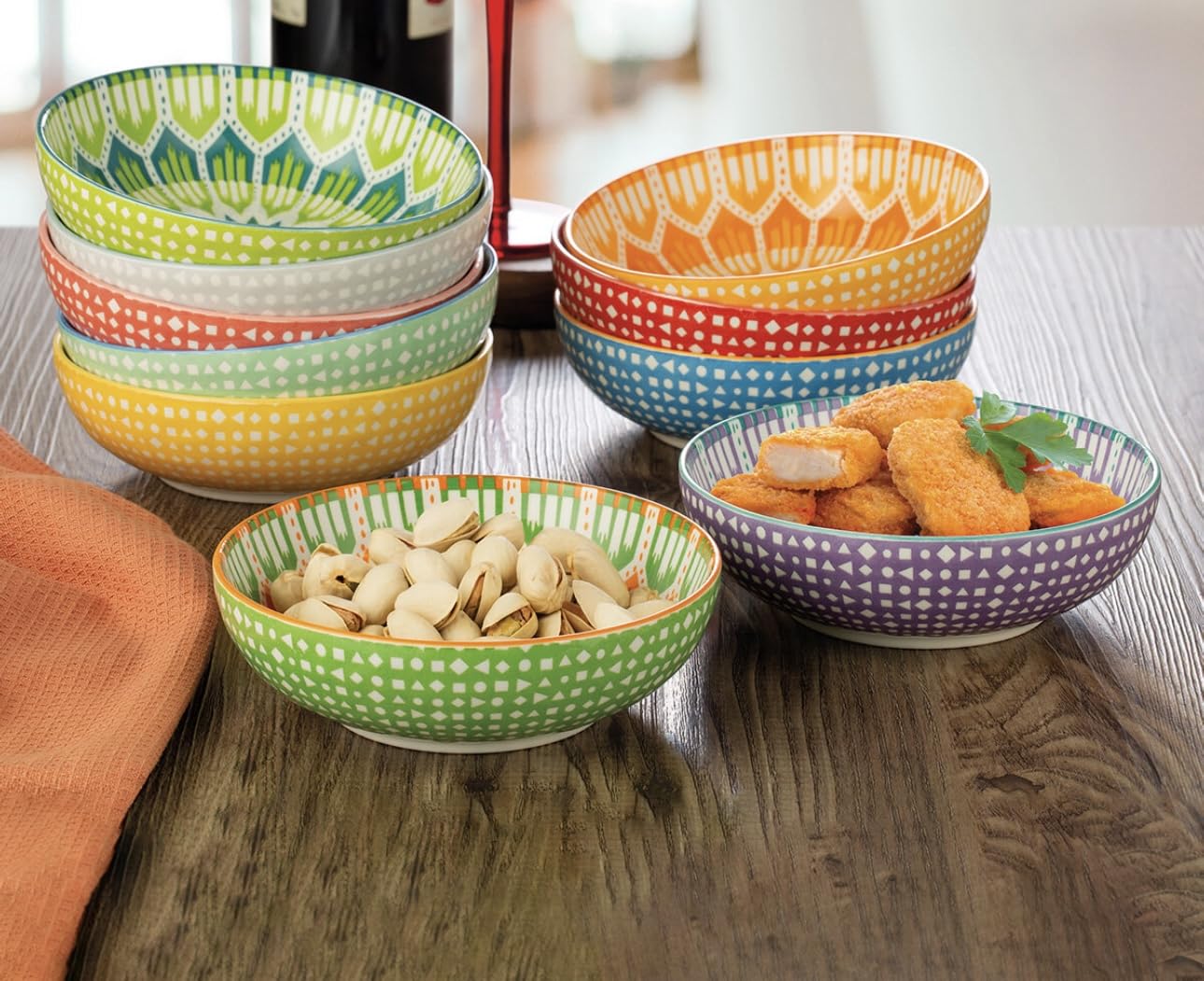 Housewares Signature Lot de 10 bols en céramique – Améliorez votre collection de salle à manger avec une qualité et un style haut de gamme