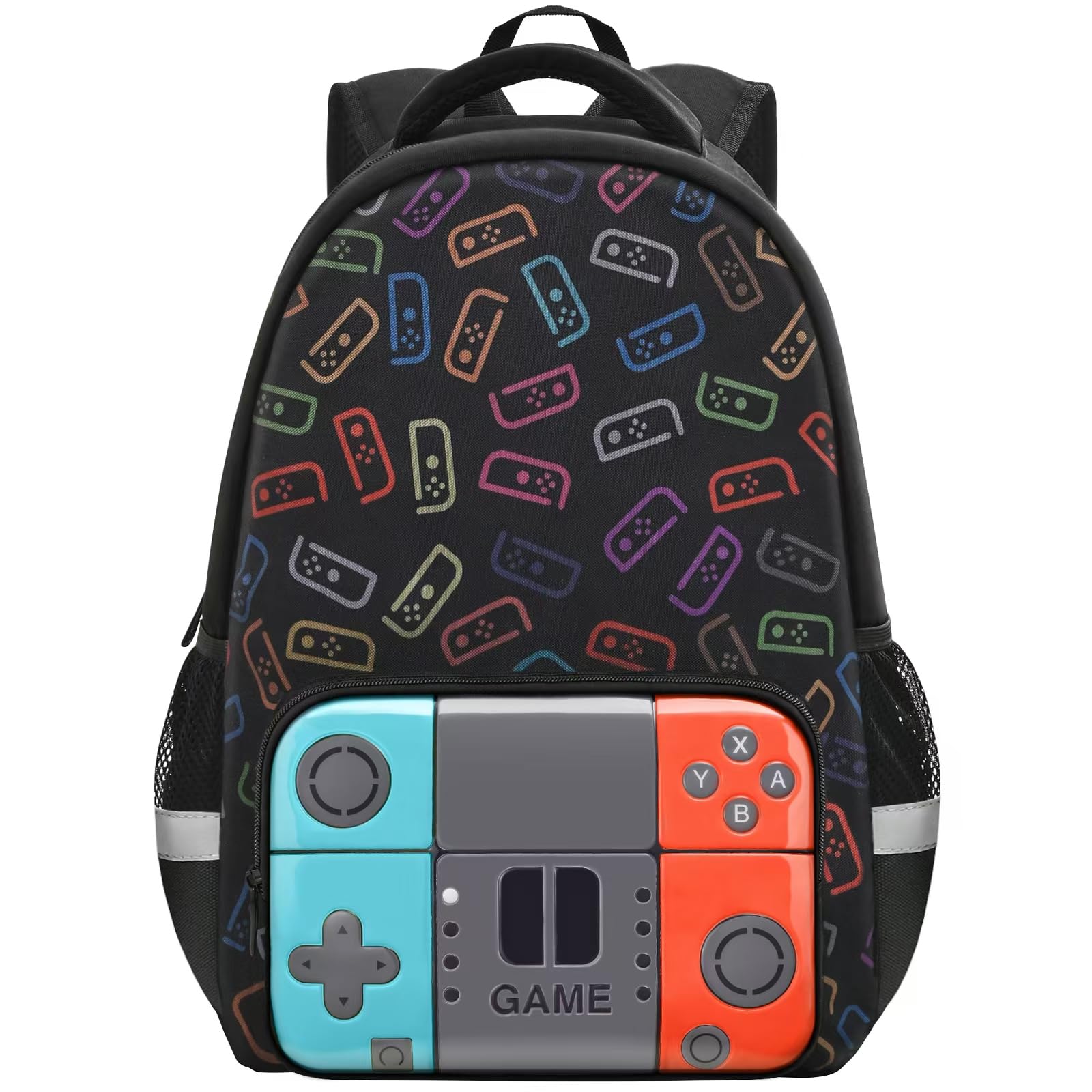 Boys Backpack for School,Gamer Backpack for Boys Kids,Boy Bookbag for Elementary Middle School Student,Video Game Bookbag For Boy Kids Teen Age 6-