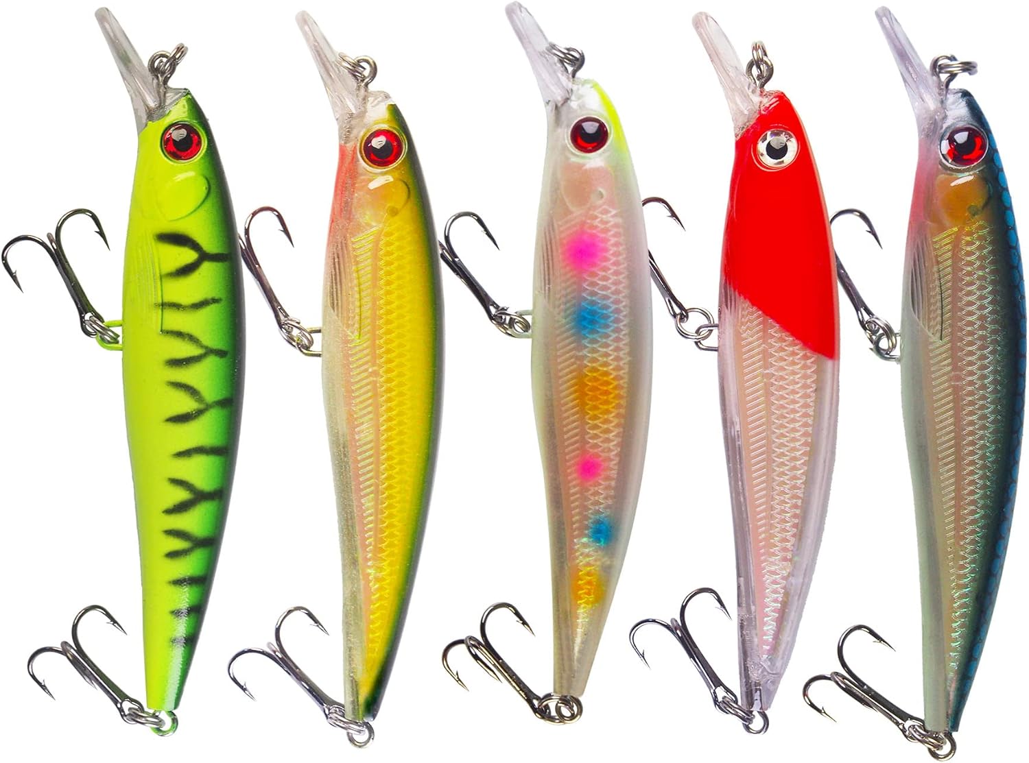 DAIMOUTH Fishing Lures 5pcs 4.3inches 0.42oz Floating