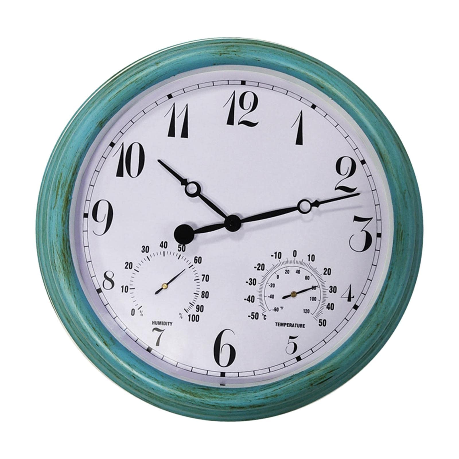 Wall Clock Waterproof Round Outdoor Clock for Garden Swimming Pool Outside-image-20