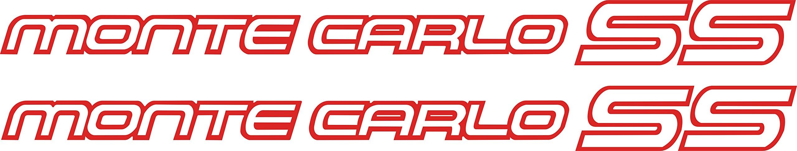 Graphicsplus123 Chevy Monte Carlo SS Door Decals (Red)