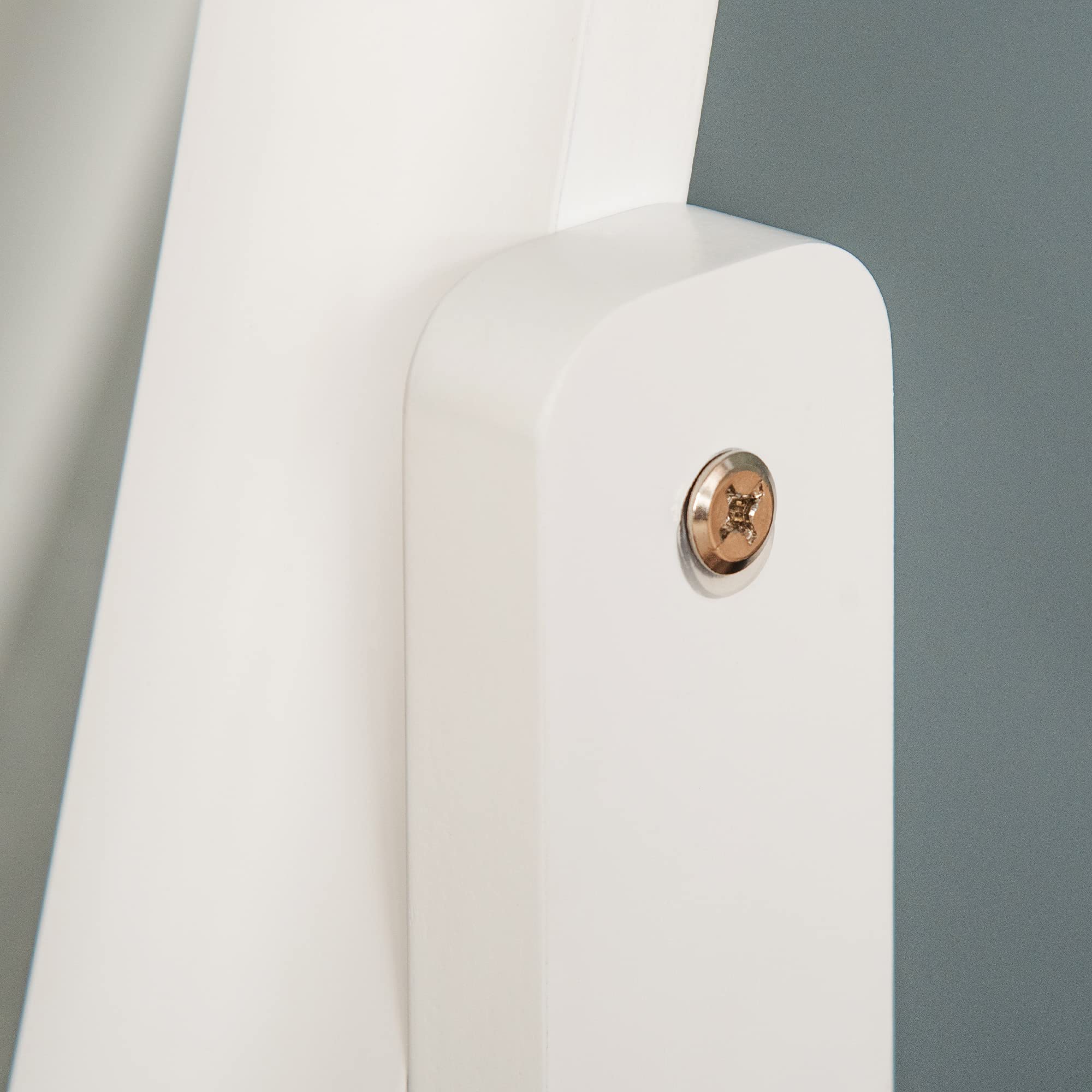 HOMCOM Specchio da Terra di Design, Specchio a Figura Intera con Inclinazione Regolabile, Autoportante, Cornice Ovale e Piedini in Legno, 147x46 cm, Bianco