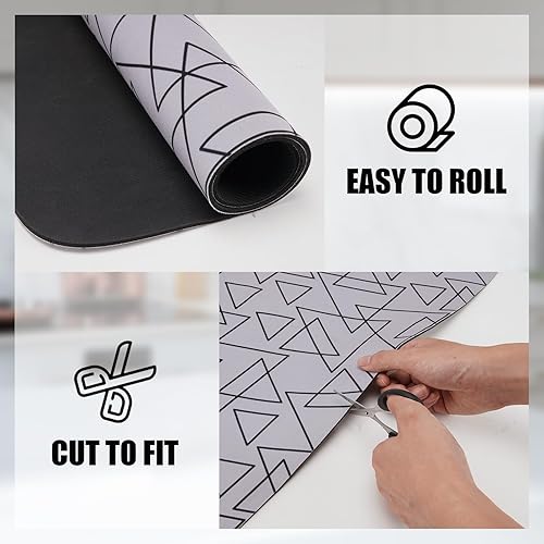 Miniatura 5 de Tapete de secado de platos, tapete de café súper absorbente, tapete de secado de platos grande para encimera de cocina, fácil de limpiar, tapete de