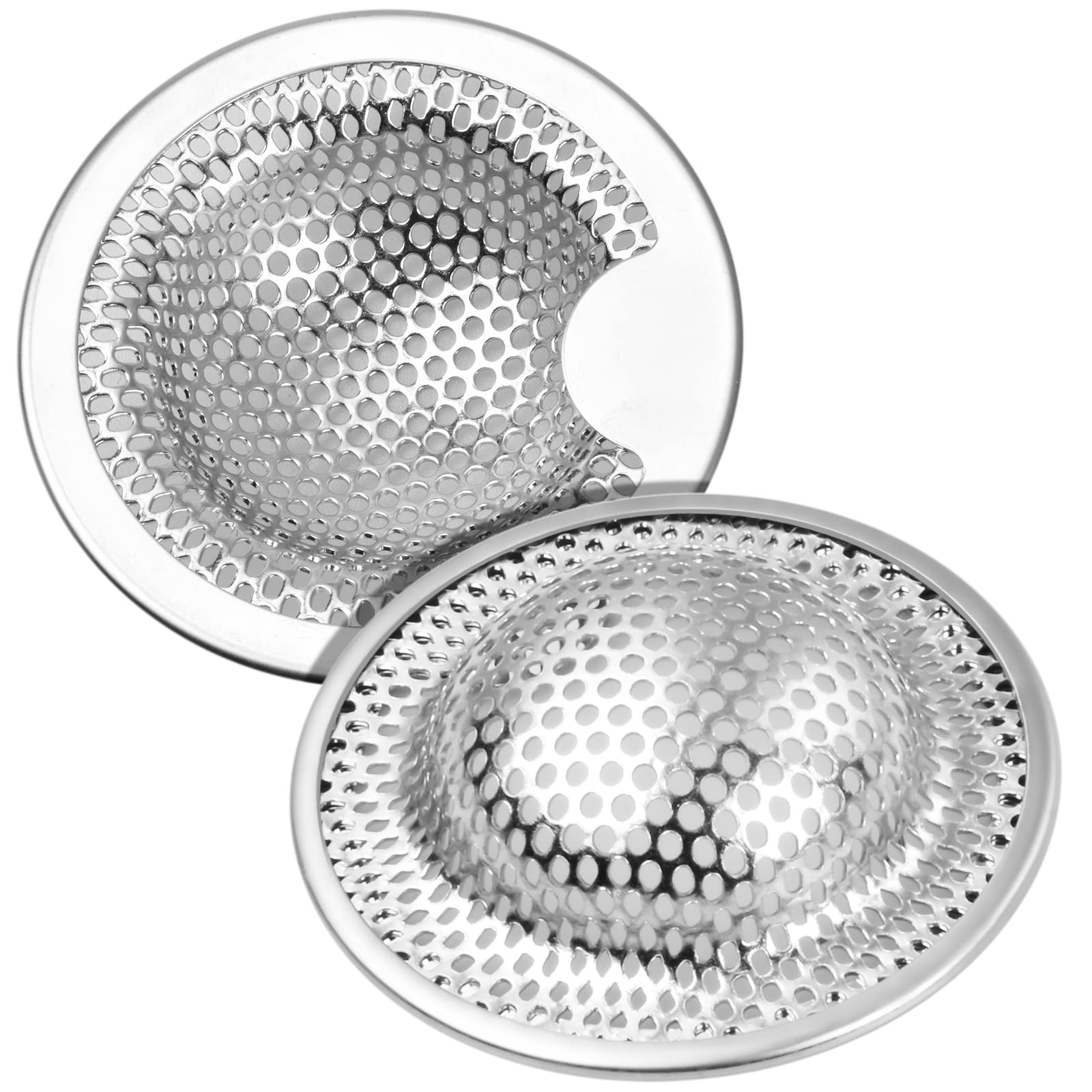 2 Stück Edelstahl Abflusssieb Für Dusche & Spüle – Ø 5,5 Cm, Filterhöhe 5 Cm, Rostfrei, Gegen Verstopfung