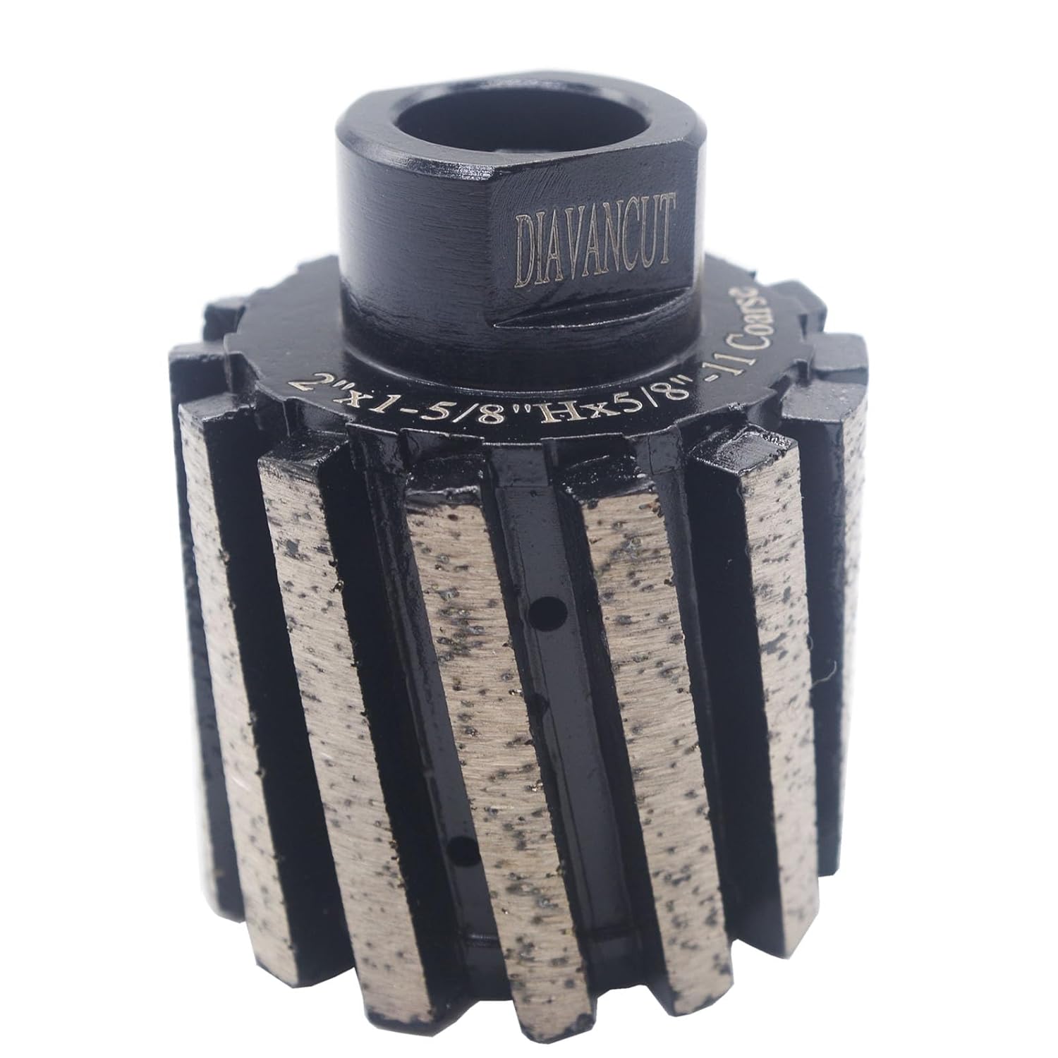 2 Inch Segmented Zero Tolerance Sink Diamond Drum Wheel 5/8"-11 Threaded Diamond Sink Wheel for Granite Marble Engineered Stone Concrete Sink Holes