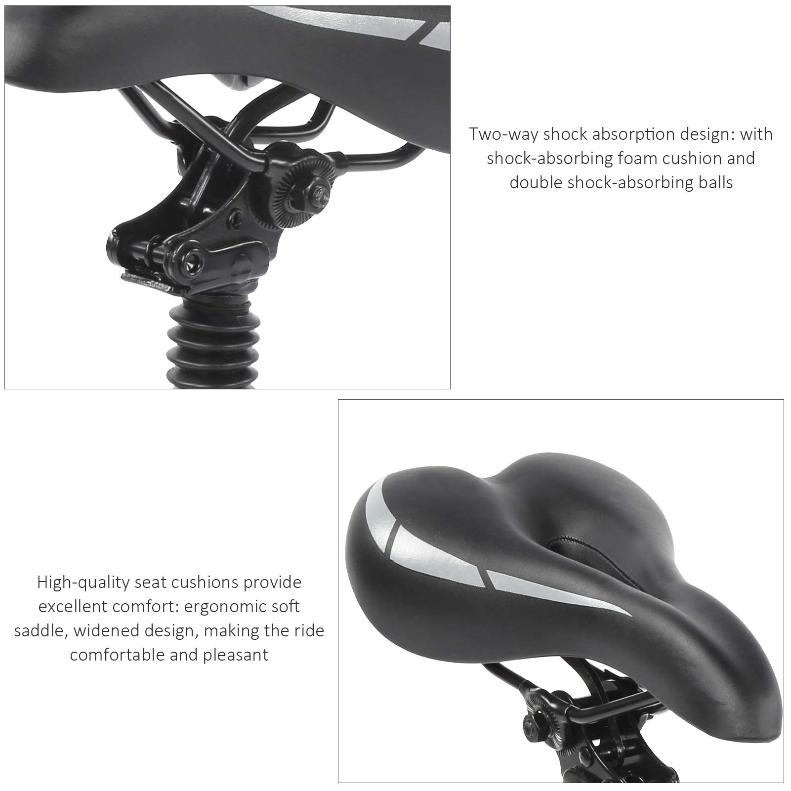 Selle de scooter, scooter électrique Selle réglable en hauteur Siège de scooter antichoc pour la plupart des scooters électriques