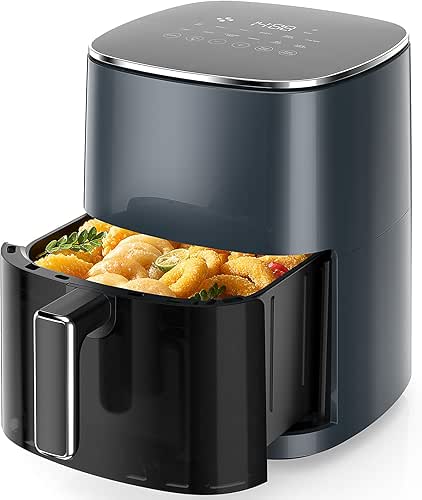 Sweetcrispy Air Fryer 6QT with Window, Square Airfryer Oven 12-in-1