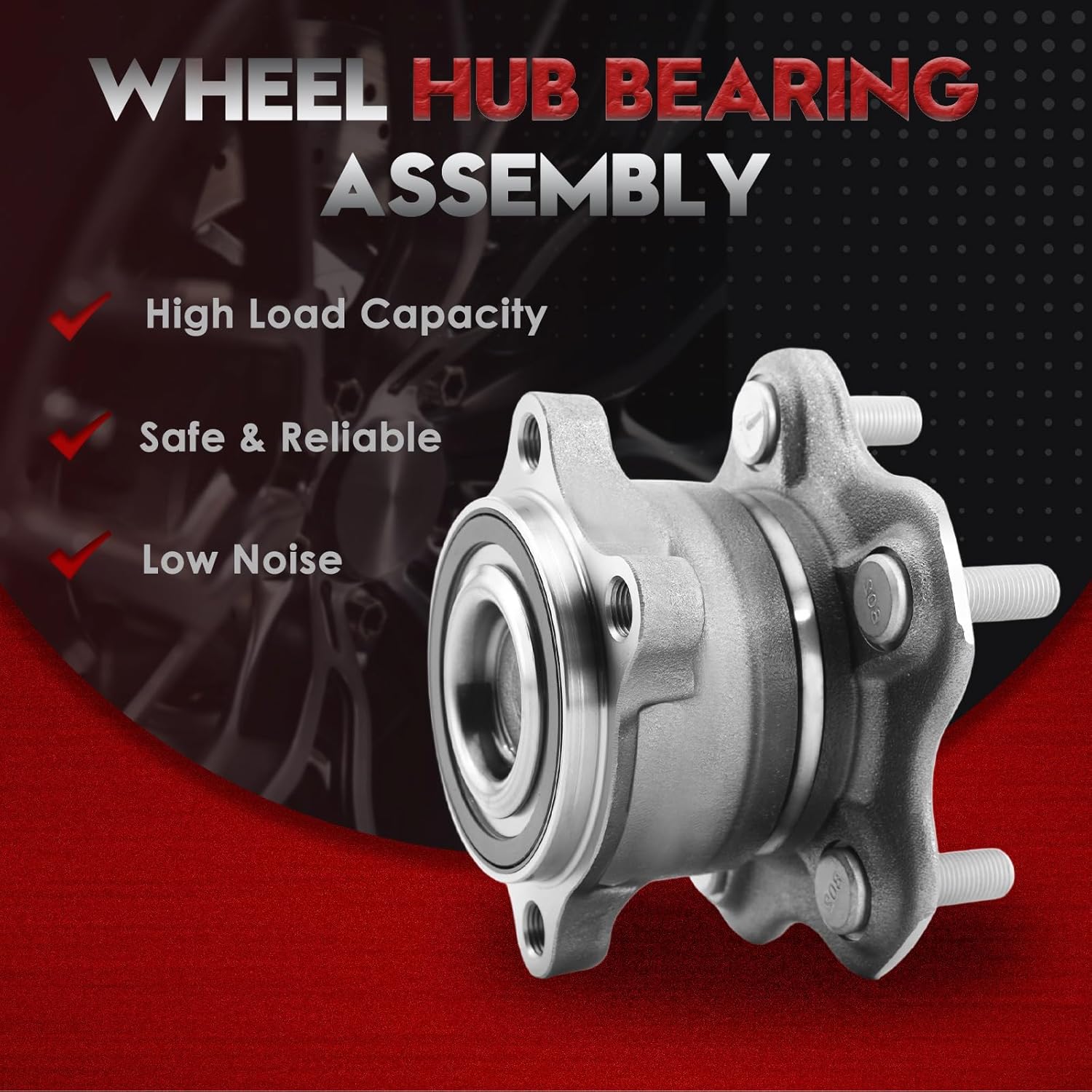 512388 rear wheel bearing and hub assembly fit for 2007-2018 nissan altima, 2009-2019 maxima, 2015-2016 murano, 13-19 pathfinder, 13 infiniti jx35,14-19 infiniti qx60,11 mitsubishi rvr, 5lugs w/abs 512388 1 pack