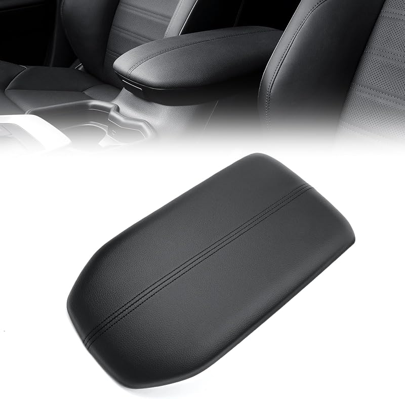 Tampa do apoio de braço do console central Turvysen preta para Toyota RAV4 e RAV4 Prime – 1 unidade