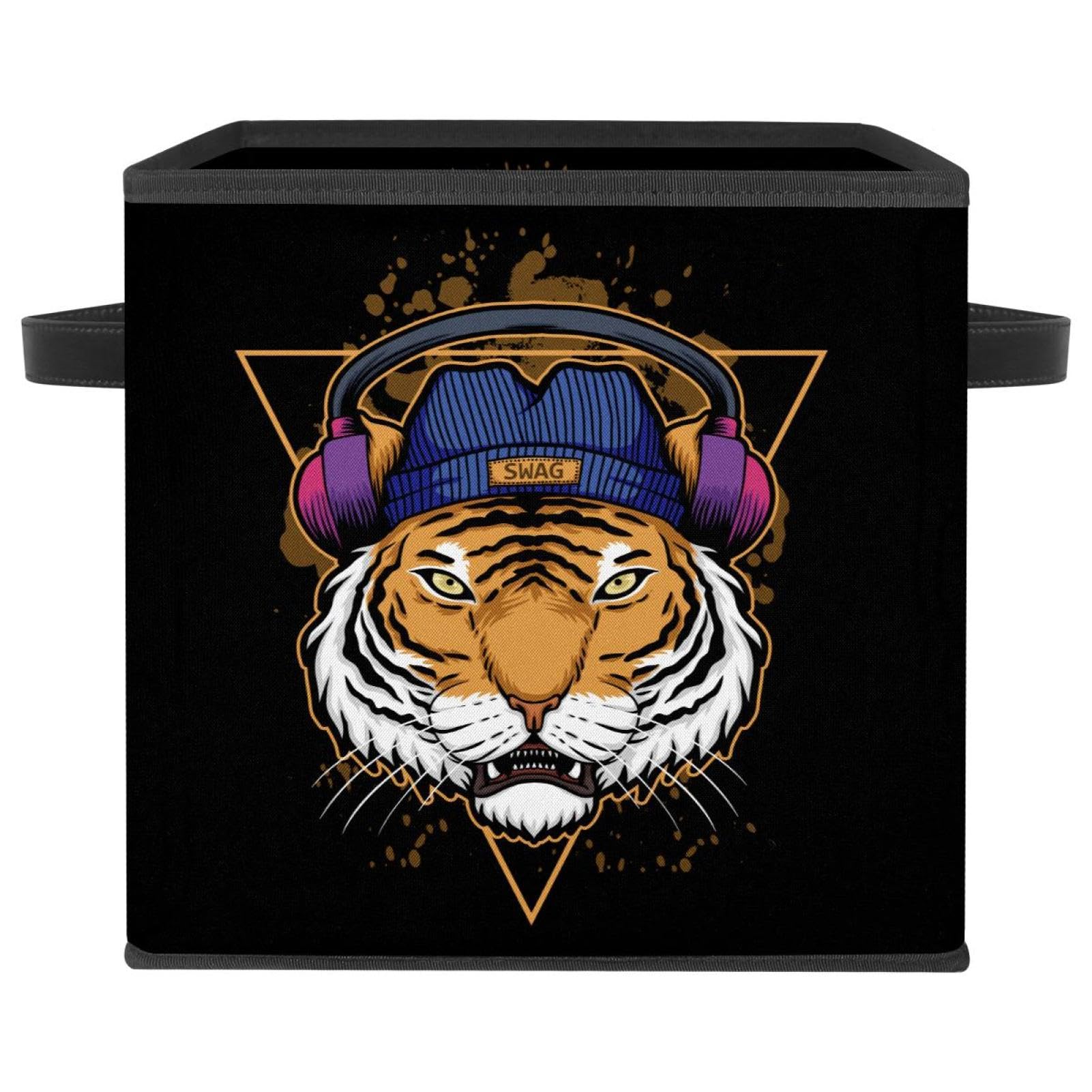 Panier de rangement tigre idéal pour organiser les jouets et vêtements de votre enfant