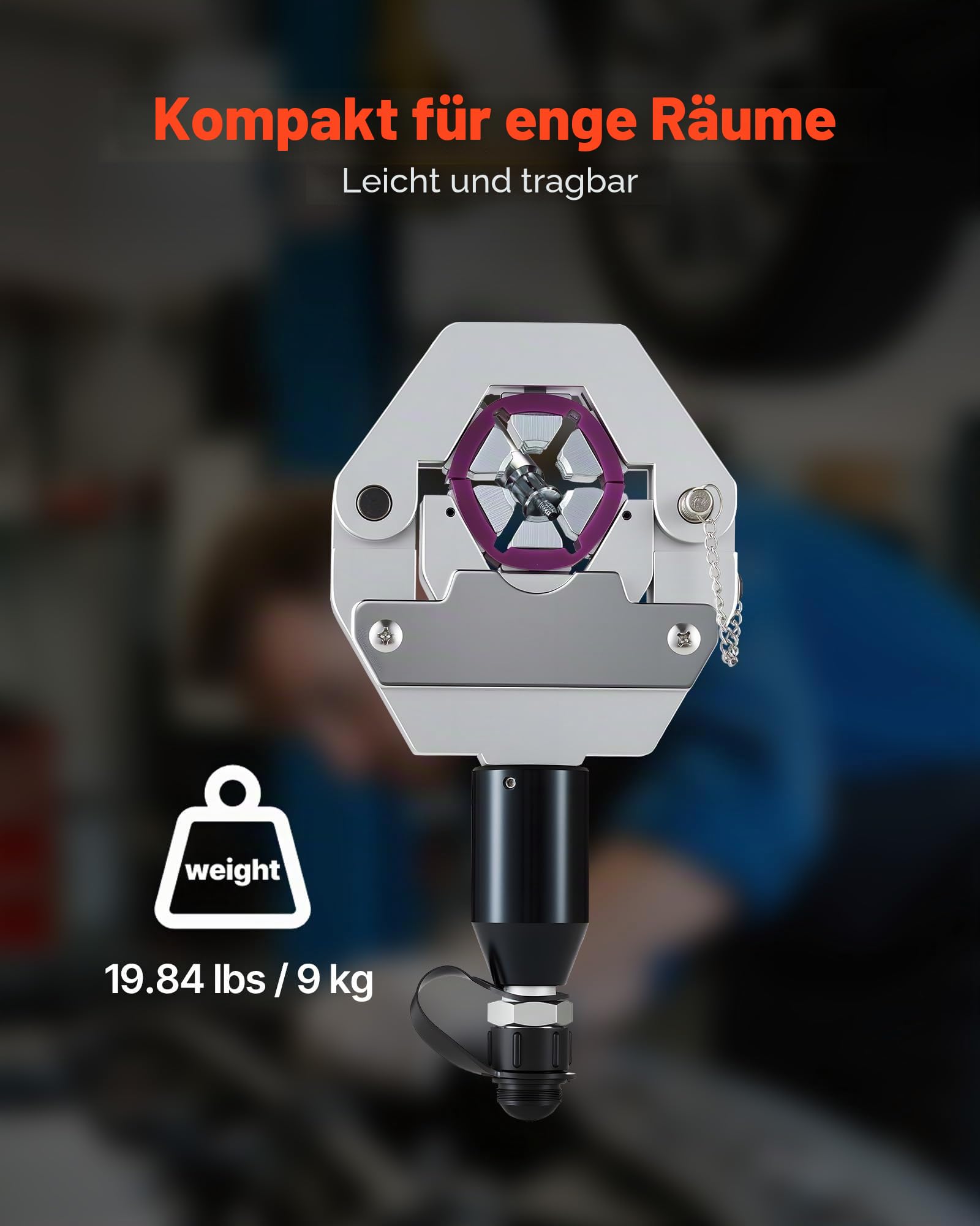 VEVOR Hydraulikschlauch-Crimpzange, Hydraulikschlauchpresse mit 7 Snap-On-Einsätzen & Tragekoffer, für Klimaanlagenschläuche zur Reparatur von Fahrzeugen & Klimaanlagen (mit Handpumpe)