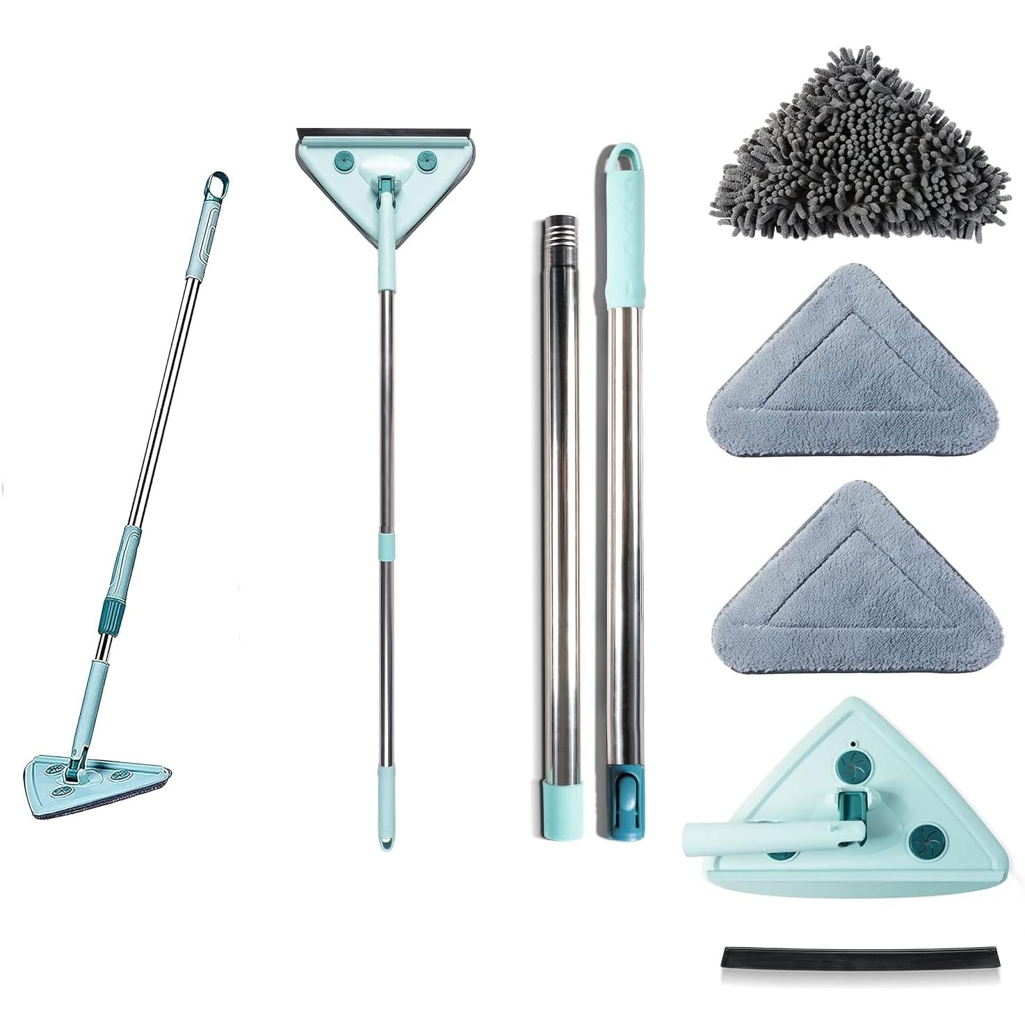 Niyam Rotatable Triangle Mop With Long Handle,Microfiber Flat Floor Mop Rotatable Cleaning Brush Glass Wiper Window Cleaner Floor Cleaning Car Glass Cleaning Scraper Dust Mop(Multicolor)Plastic+Steel (B09S6CXH5N) Amazon Price History, Amazon Price Tracker