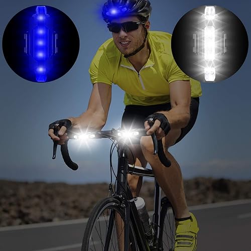 Miniatura 6 de Luz de bicicleta delantera y trasera recargable por USB, 6 piezas, luz impermeable para bicicleta de ciclismo y luz trasera intermitente, luz de