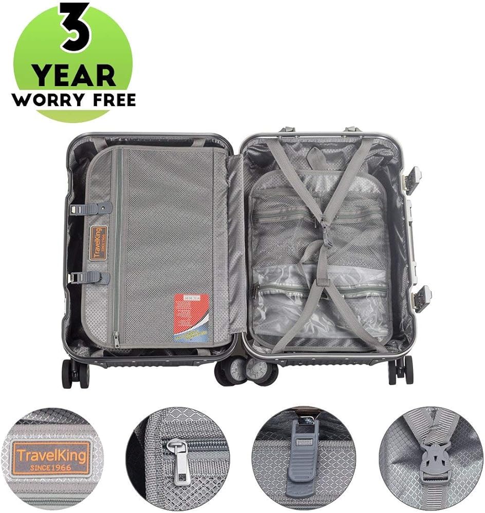 Amazon.com | TRAVELKING All Aluminum Carry On Luggage with TSA