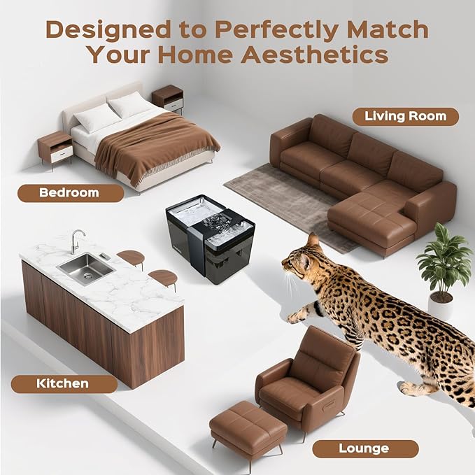 Fuente de Agua Automática para Gatos YUSMOO 2.2L con Filtro Triple miniatura 8