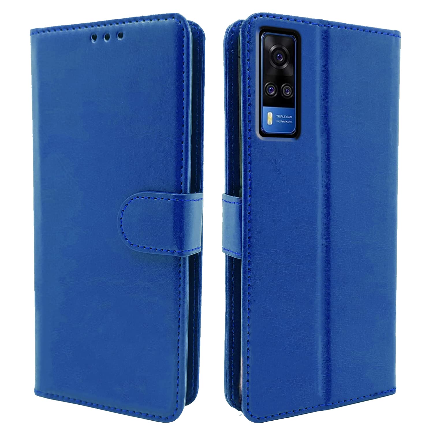 Pikkme Vivo Y31 / Y51 Flip Case Leather Finish | Inside TPU with Card Pockets | Wallet Stand and Shock Proof | Magnetic Closing | Complete Protection Flip Cover for Vivo Y31 / Y51 (Blue) (B08RZ98RBQ) Amazon Price History, Amazon Price Tracker